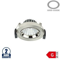 8W LED COB Einbauleuchte Rund Schwenkbar Kaltweiß Inox