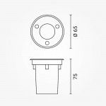 1W LED Bodenleuchte für Außenmontage 230V IP65 Kaltweiß 1W LED Bodenleuchte für Außenmontage 230V IP65 Kaltweiß