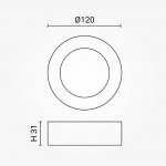 6W LED Aufbau Mini Panel Rund Kaltweiß 6W LED Aufbau Mini Panel Rund Kaltweiß