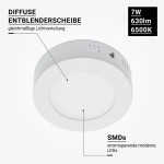 6W LED Aufbau Mini Panel Rund Kaltweiß 6W LED Aufbau Mini Panel Rund Kaltweiß