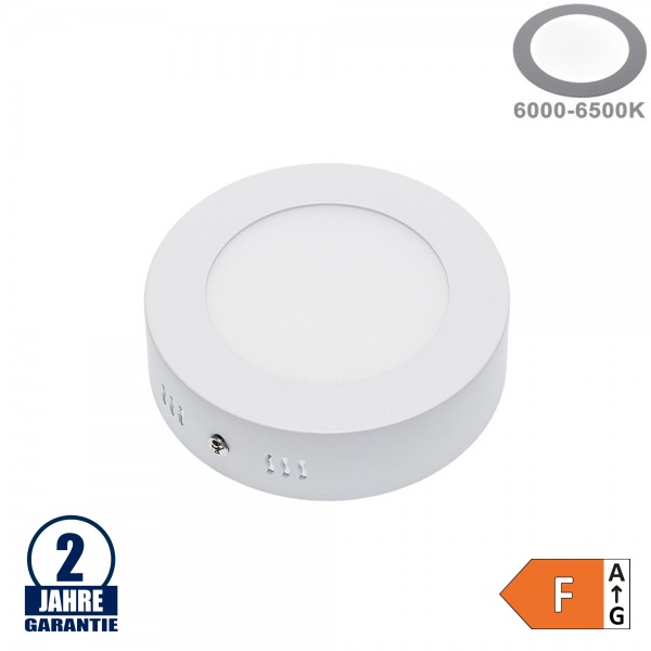 6W LED Aufbau Mini Panel Rund Kaltweiß 6W LED Aufbau Mini Panel Rund Kaltweiß