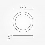 18W LED Aufbau Mini Panel Rund Kaltweiß 18W LED Aufbau Mini Panel Rund Kaltweiß