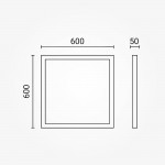 LED Panel Rahmen 600 x 600 mm Aluminium Weiß LED Panel Rahmen 600 x 600 mm Aluminium Weiß