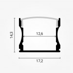 LED Profil PDS4 eloxiert 1m SET LED Profil PDS4 eloxiert 1m SET
