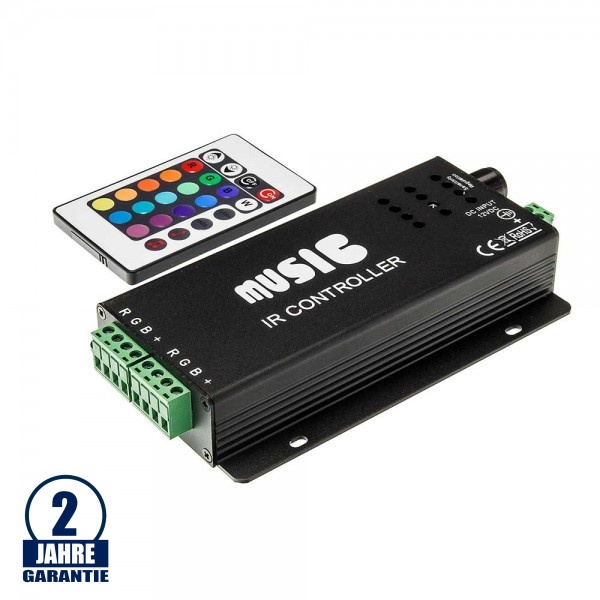 RGB Musik/Infrarot Controller 144W/12V 288W/24V 12A RGB Musik/Infrarot Controller 144W/12V 288W/24V 12A