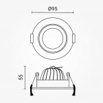 8W LED COB Einbauleuchte Rund Schwenkbar Neutralweiß Inox 8W LED COB Einbauleuchte Rund Schwenkbar Neutralweiß Inox