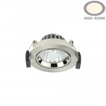 8W LED COB Einbauleuchte Rund Schwenkbar Neutralweiß Inox 8W LED COB Einbauleuchte Rund Schwenkbar Neutralweiß Inox