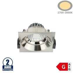 8W LED COB Einbauleuchte Quadratisch Schwenkbar Warmweiß Inox