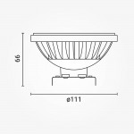15W LED AR111/G53 12V AC/DC 30° Neutralweiß
