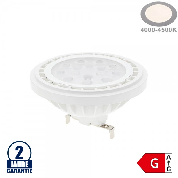 15W LED AR111/G53 12V AC/DC 30° Neutralweiß