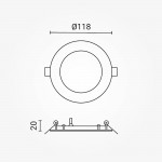 6W LED Mini Panel Rund Neutralweiß