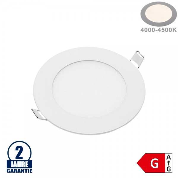 6W LED Mini Panel Rund Neutralweiß