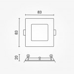 3W LED Mini Panel Quadratisch Neutralweiß 3W LED Mini Panel Quadratisch Neutralweiß