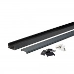 LED Profil 40x20mm Schwarz Aufbau 2m SET mit schwarzer Abdeckung