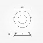 3W LED Mini Panel Rund Kaltweiß
