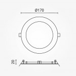12W LED Mini Panel Rund Neutralweiß 12W LED Mini Panel Rund Neutralweiß