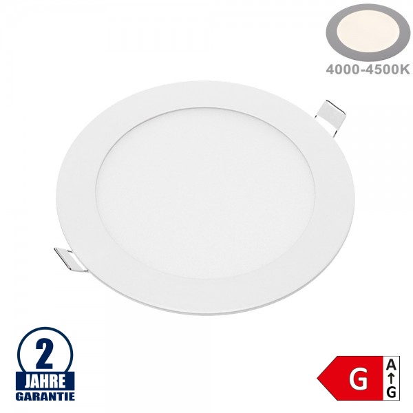 12W LED Mini Panel Rund Neutralweiß 12W LED Mini Panel Rund Neutralweiß
