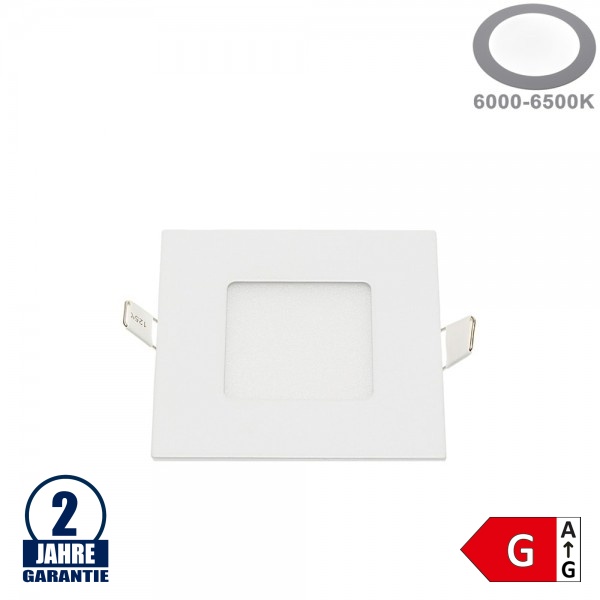 3W LED Mini Panel Quadratisch Kaltweiß 3W LED Mini Panel Quadratisch Kaltweiß