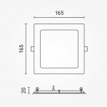 12W LED Mini Panel Quadratisch Neutralweiß 12W LED Mini Panel Quadratisch Neutralweiß