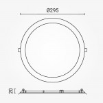 24W LED Mini Panel Rund Kaltweiß