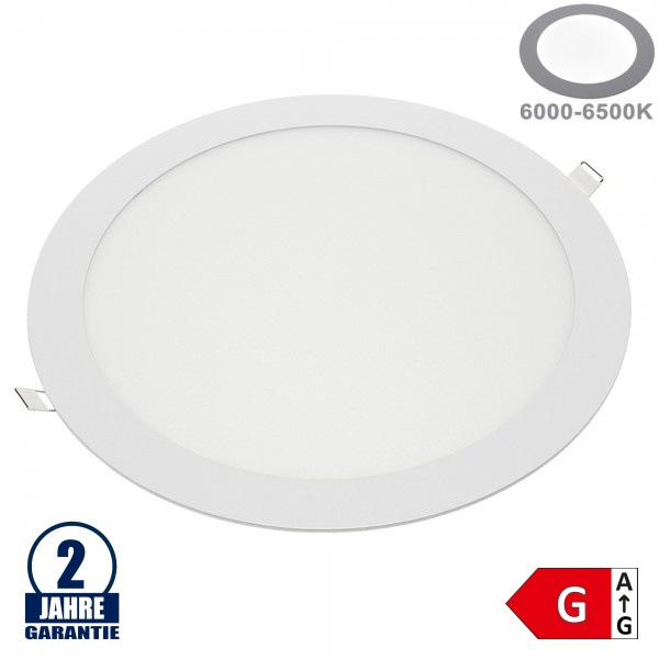 24W LED Mini Panel Rund Kaltweiß