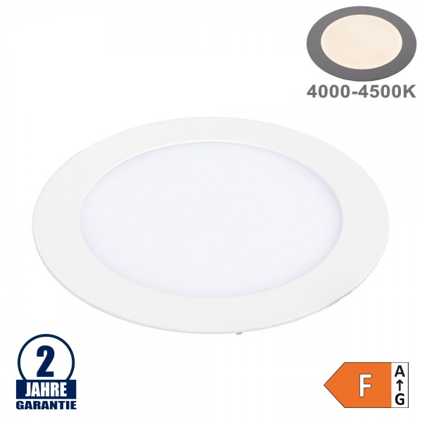 18W LED Mini Panel Rund Neutralweiß