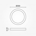 24W LED Aufbau Mini Panel Rund Kaltweiß 24W LED Aufbau Mini Panel Rund Kaltweiß