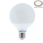 12W LED E27 G95 Globe Kunststoff Neutralweiß