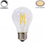 6W LED FILAMENT E27 A60 Birne Glas Warmweiß Dimmbar 6W LED FILAMENT E27 A60 Birne Glas Warmweiß Dimmbar