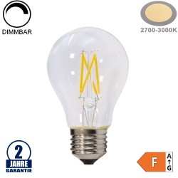 6W LED FILAMENT E27 A60 Birne Glas Warmweiß Dimmbar