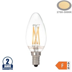 4W LED FILAMENT E14 C35 Kerze Glas Warmweiß