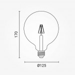 4W LED FILAMENT E27 G125 Birne Glas Neutralweiß 4W LED FILAMENT E27 G125 Birne Glas Neutralweiß