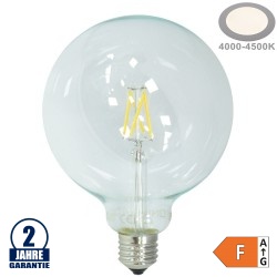 4W LED FILAMENT E27 G125 Birne Glas Neutralweiß