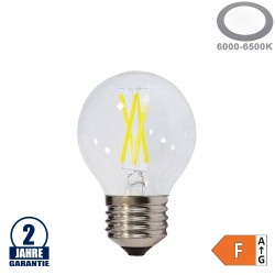4W LED FILAMENT E27 G45 Birne Glas Kaltweiß