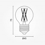 4W LED FILAMENT E27 G45 Birne Glas Warmweiß 4W LED FILAMENT E27 G45 Birne Glas Warmweiß