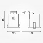 Einbaurahmen für LED GU10 Rund Schwenkbar Inox IP20 Einbaurahmen für LED GU10 Rund Schwenkbar Inox IP20