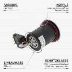 Einbaurahmen für LED GU10 Rund Fixiert Chrom IP65 Wassergeschützt Einbaurahmen für LED GU10 Rund Fixiert Chrom IP65 Wassergeschützt