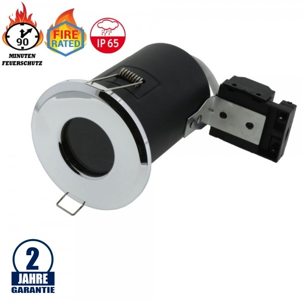 Einbaurahmen für LED GU10 Rund Fixiert Chrom IP65 Wassergeschützt Einbaurahmen für LED GU10 Rund Fixiert Chrom IP65 Wassergeschützt