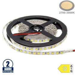 120SMD/m 9,6W/m 24V LED Streifen 3528 Warmweiß 1m