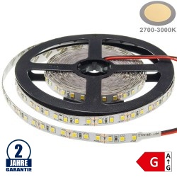 120SMD/m 9,6W/m 12V LED Streifen 3528 Warmweiß 1m