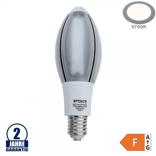 50W LED E40 Kolbenlampe Kunststoff Kaltweiß 50W LED E40 Kolbenlampe Kunststoff Kaltweiß