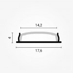 LED Profil Flexibel eloxiert 1m SET