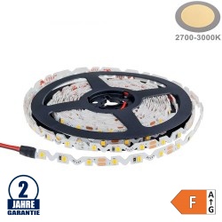 60SMD/m 7,2W/m 12V LED S-Streifen 2835 Warmweiß Spritzwassergeschützt 1m
