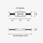 LED 12V SMD 3 3014 Modul 0,36W IP65 Blau LED 12V SMD 3 3014 Modul 0,36W IP65 Blau