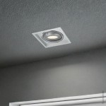Einbaurahmen für LED AR111 Rechteckig 185x185mm Schwenkbar 1 Spot Silber 2er Packung