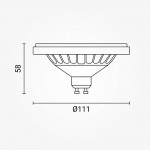 15W LED GU10/AR111 Spot 30° Neutralweiß Dimmbar 15W LED GU10/AR111 Spot 30° Neutralweiß Dimmbar