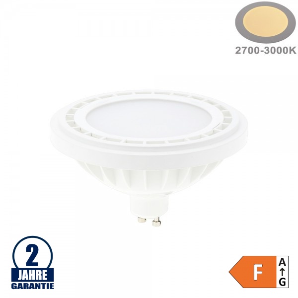 9W LED GU10/AR111 Spot 120° Warmweiß