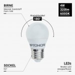 4W LED E27 G45 Birne Kunststoff Professional Kaltweiß 4W LED E27 G45 Birne Kunststoff Professional Kaltweiß