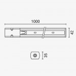 3 Ph. Stromschiene für LED Schienenstrahler Professional Schwarz 1m 3 Ph. Stromschiene für LED Schienenstrahler Professional Schwarz 1m