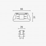 Mini Verbinder für 3Ph. Stromschiene Professional Weiß
